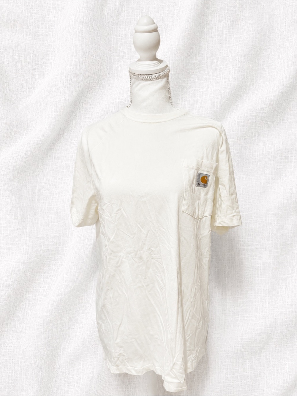 Carhartt Men's Cream Short-Sleeve Pocket Tee